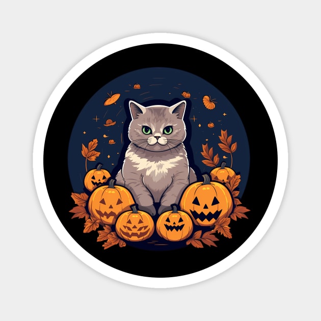 British Shorthair Cat Halloween, Cat Lover Magnet by logiamerch